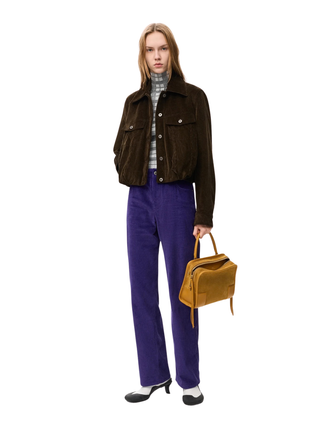 Jacke aus Baumwollcord - Braun