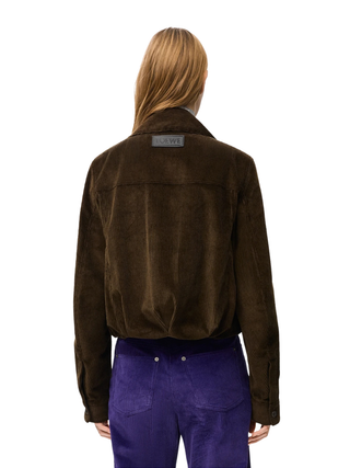 Jacke aus Baumwollcord - Braun