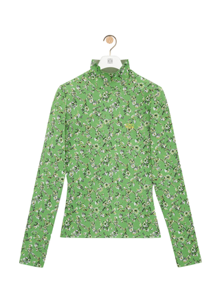 Top aus Viskosemischung - Grün/Multicolor