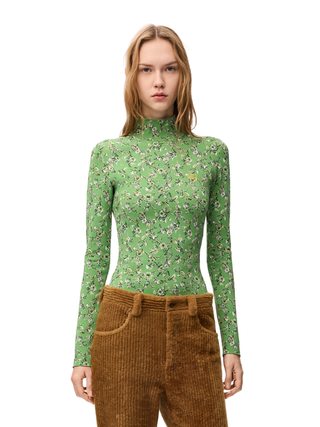 Top aus Viskosemischung - Grün/Multicolor