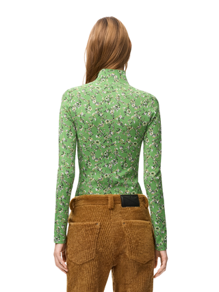 Top aus Viskosemischung - Grün/Multicolor