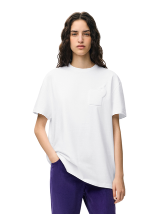 Relaxed-Fit T-Shirt aus Baumwolle - Weiß