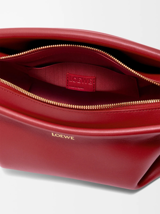 Whisker Small Bag aus glasiertem Kalbsleder - Karminrot
