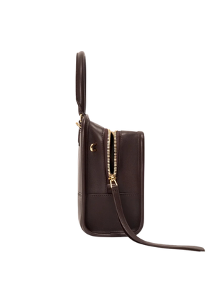 Amazona 180, kleine Tasche aus weichem Kalbsleder - Braun