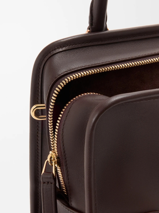 Amazona 180, kleine Tasche aus weichem Kalbsleder - Braun