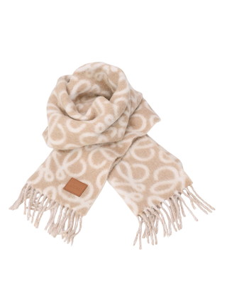 Wendbarer Anagram Schal - Beige/Creme