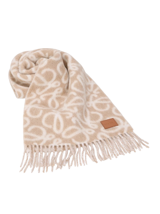 Wendbarer Anagram Schal - Beige/Creme