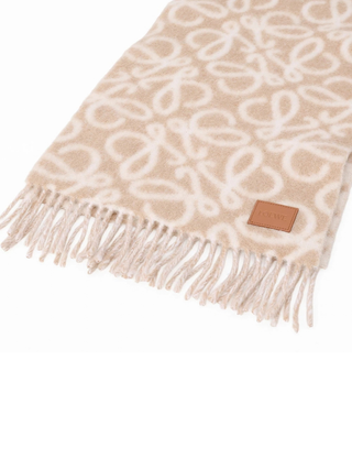 Wendbarer Anagram Schal - Beige/Creme