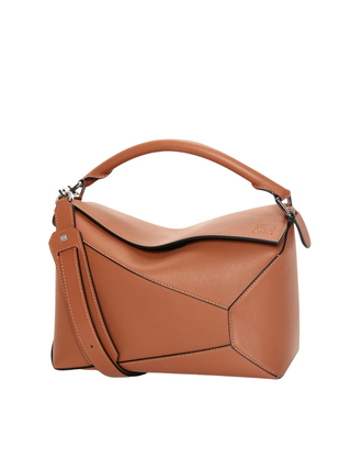Mittelgroße Puzzle Edge Tasche aus klassischem Kalbsleder - Tan