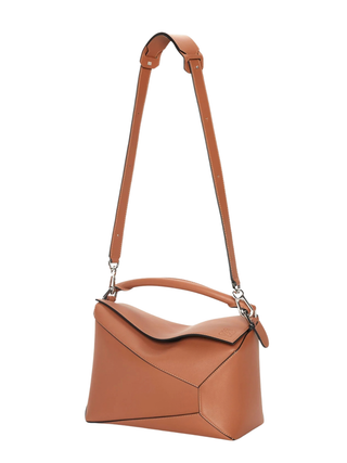 Mittelgroße Puzzle Edge Tasche aus klassischem Kalbsleder - Tan