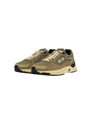 Sneakers Hyperway aus Wildleder und Mesh in Silver Sage und Spa Blu
