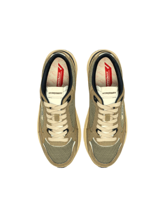 Sneakers Hyperway aus Wildleder und Mesh in Silver Sage und Spa Blu