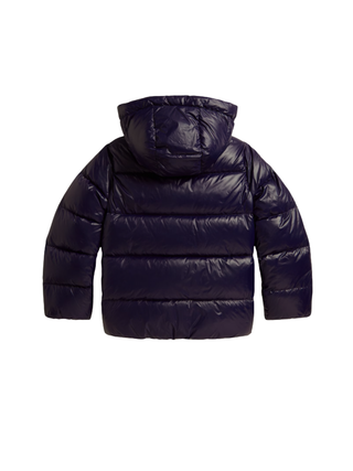 Glänzende Daunenjacke mit Kapuze Newport Navy