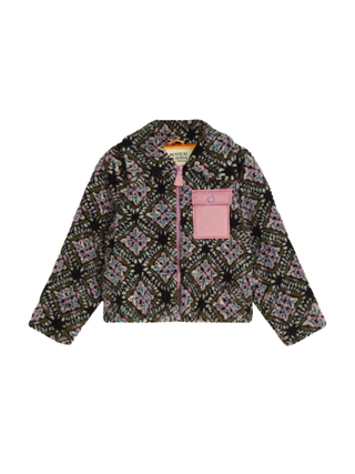 Oversized Jaccquard Teddy-Jacke