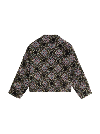 Oversized Jaccquard Teddy-Jacke