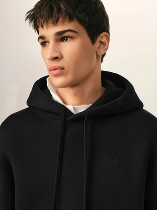 Hoodie mit Ami de Coeur Stickerei – Schwarz