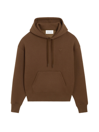 Hoodie mit Ami de Coeur Stickerei – Braun