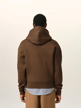 Hoodie mit Ami de Coeur Stickerei – Braun