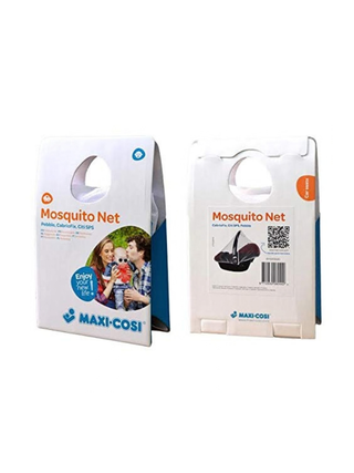 Insektenschutz, feinmaschiges Moskitonetz mit Gummizug - Weiß