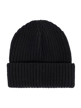 Kaschmir-Woll-Mix-Mütze in Schwarz