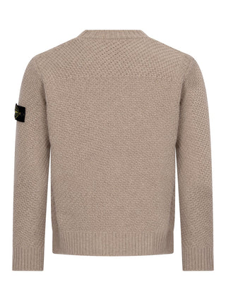 Strickpullover mit Logo-Patch