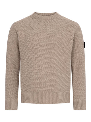 Strickpullover mit Logo-Patch