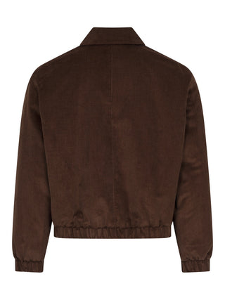Ami de Coeur Gepolsterte Jacke aus braunem Baumwollcord