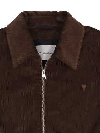 Ami de Coeur Gepolsterte Jacke aus braunem Baumwollcord