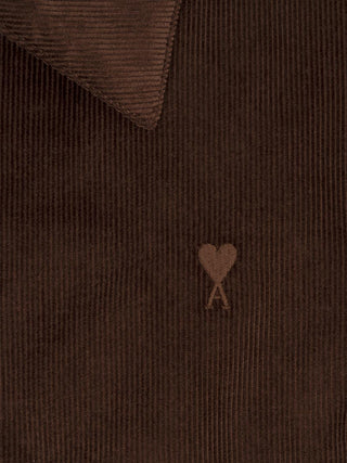 Ami de Coeur Gepolsterte Jacke aus braunem Baumwollcord