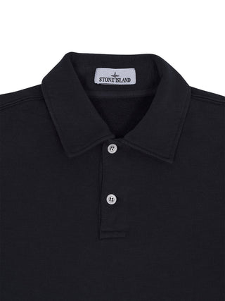 Langarm Poloshirt in Dunkelblau