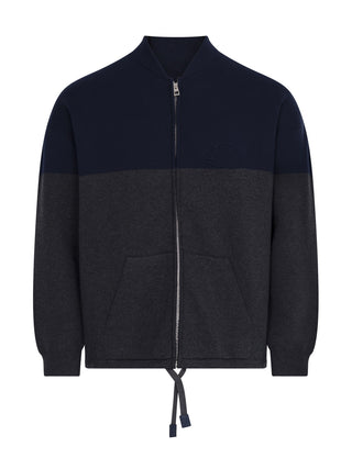 Cardigan mit Reißverschluss in zwei Farben