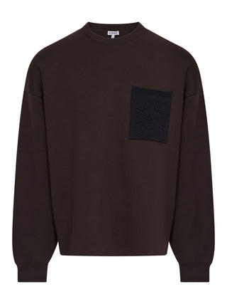 Anagram Pullover aus einer Baumwollmischung mit Tasche