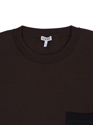 Anagram Pullover aus einer Baumwollmischung mit Tasche