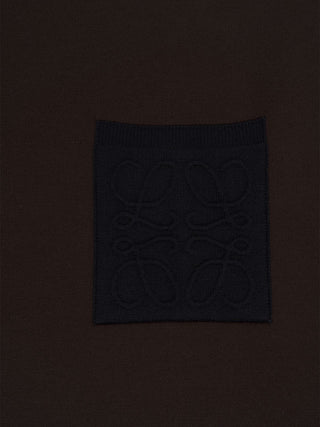 Anagram Pullover aus einer Baumwollmischung mit Tasche