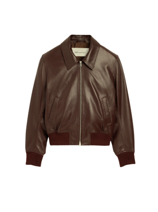 Blouson aus Lammleder Burgund