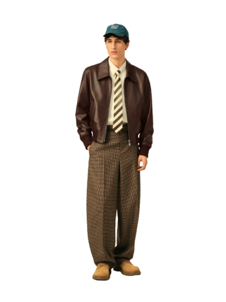Blouson aus Lammleder Burgund