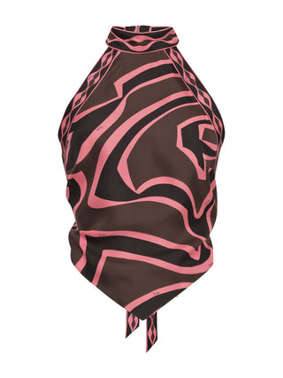Labirinto Print Seiden-Top