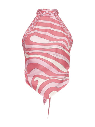 Labirinto Print Seiden-Top