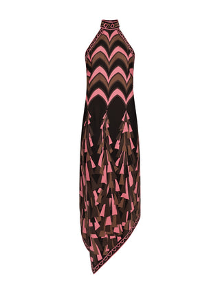 Baiadera Print Halterneck Seiden-Kleid