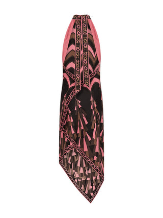 Baiadera Print Halterneck Seiden-Kleid