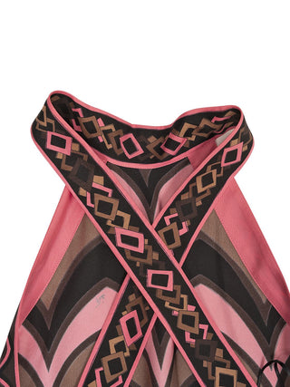 Baiadera Print Halterneck Seiden-Kleid