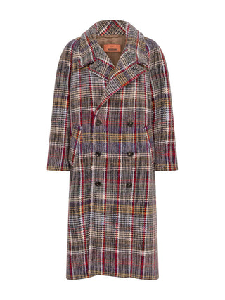 Oversize-Mantel mit Check-Muster