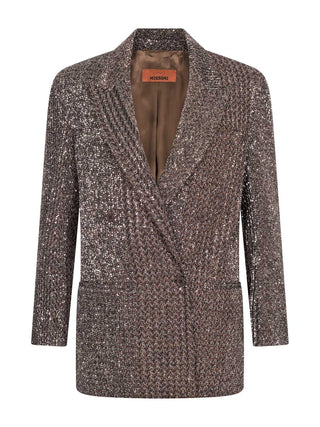 Doppelreihiger Blazer mit Pailletten