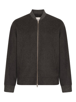 Bomberjacke in Grau aus Wolle-Kaschmir-Mix