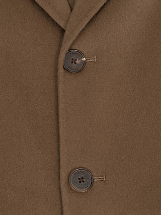 Double Face Wollmantel in Braun
