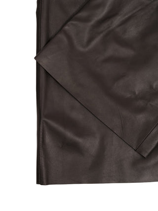 Lederhose mit Gummizug in Braun