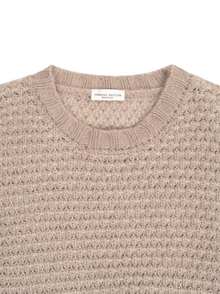 Pullover Punto Traforato in Lino