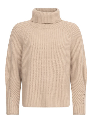 Gerippter Pullover Amber in Creme