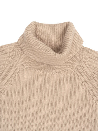 Gerippter Pullover Amber in Creme