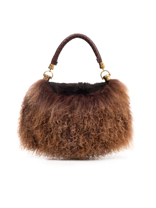 Kleine Marcie Foulard Tasche aus Ponyleder und Shearling